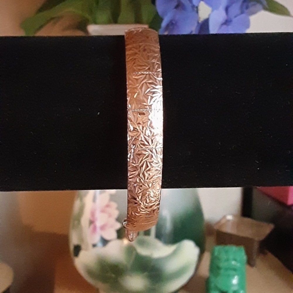 BRONZE DYADEMA ITALY Golden Bronze Toned Bracelet 7.5"